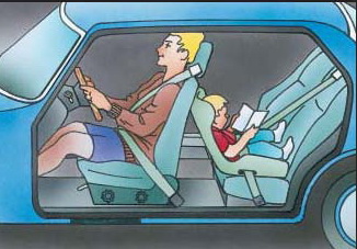 Расположение детского кресла в машине