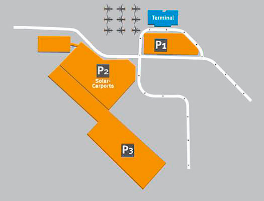 Схема парковки в аэропорту Weeze