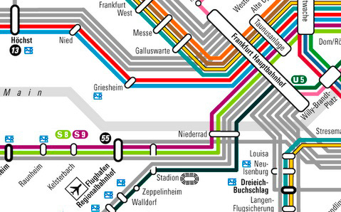 Схема проезда от аэропорта на S-Bahn