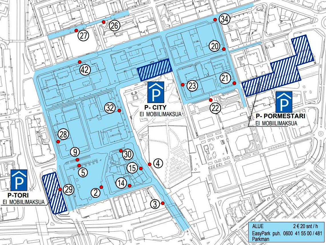 Карта парковок Лаппенранта
