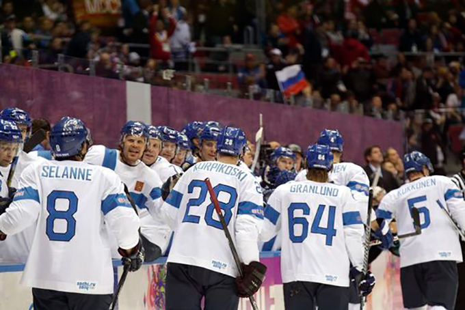 Матч Финляндия - США по хоккею Олимпиада 2014